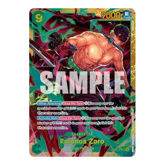 Roronoa Zoro (OP06) #OP06-118 Secret Rare (Foil Near Mint) Wings of the Captain One Piece Card Game: 2024