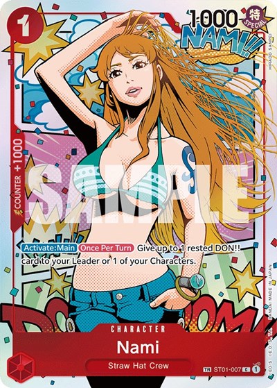 Nami TR (OP06) #ST01-007 TR (Foil Near Mint) Wings of the Captain One Piece Card Game: 2024