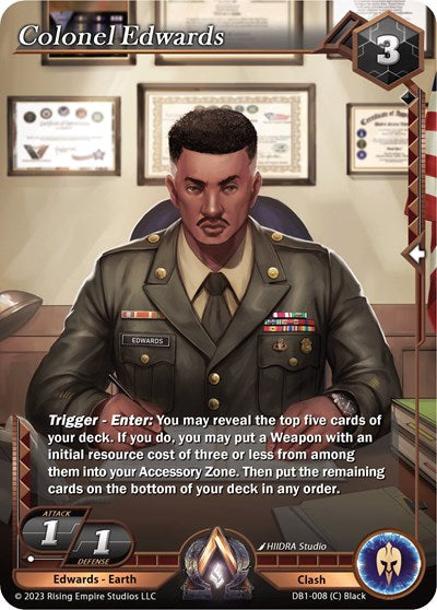Colonel Edwards (DB1) #DB1-008 Common (Near Mint) Year of the Dragon Alpha Clash: 2024