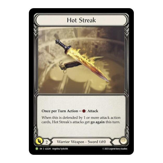 Hot Streak - LGS241 (PR) #LGS241 Promo (Rainbow Foil Lightly Played) Flesh and Blood: Promo Cards Flesh and Blood TCG: 2019