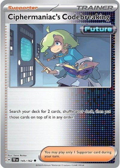 Ciphermaniacs Codebreaking 145 162 (TEF) #145/162 Uncommon (Near Mint) SV05: Temporal Forces Pokemon: 2024