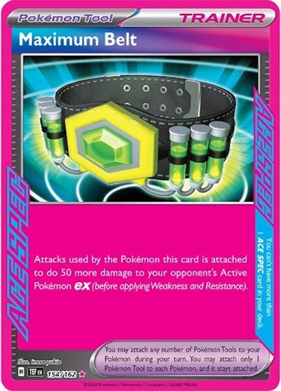 Maximum Belt (TEF) #154/162 ACE SPEC Rare (Holofoil Near Mint) SV05: Temporal Forces Pokemon: 2024