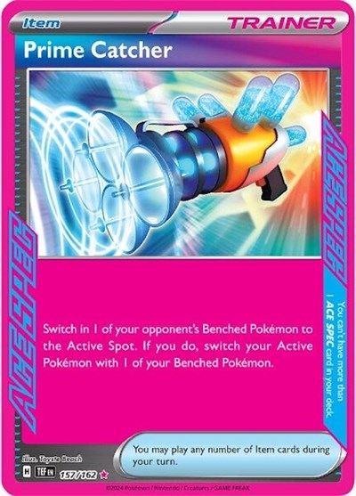 Prime Catcher (TEF) #157/162 ACE SPEC Rare (Holofoil Near Mint) SV05: Temporal Forces Pokemon: 2024