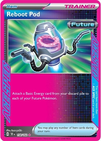 Reboot Pod (TEF) #158/162 ACE SPEC Rare (Holofoil Near Mint) SV05: Temporal Forces Pokemon: 2024