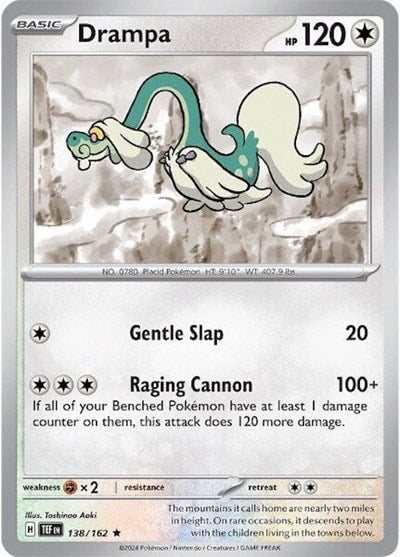 Drampa - 138/162 (TEF) #138/162 Rare (Holofoil Lightly Played) SV05: Temporal Forces Pokemon: 2024