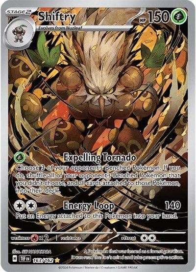 Shiftry 163 162 (TEF) #163/162 Illustration Rare (Holofoil Lightly Played) SV05: Temporal Forces Pokemon: 2024