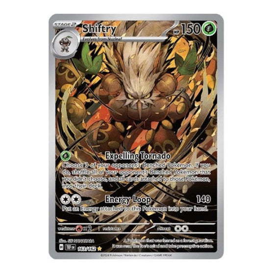 Shiftry 163 162 (TEF) #163/162 Illustration Rare (Holofoil Lightly Played) SV05: Temporal Forces Pokemon: 2024