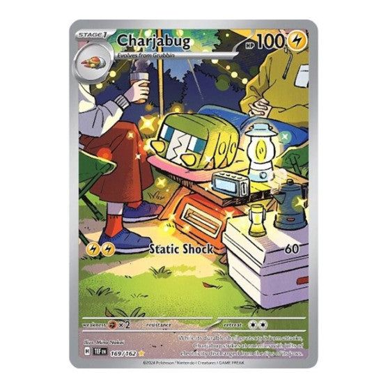 Charjabug - 169/162 (TEF) #169/162 Illustration Rare (Holofoil Near Mint) SV05: Temporal Forces Pokemon: 2024