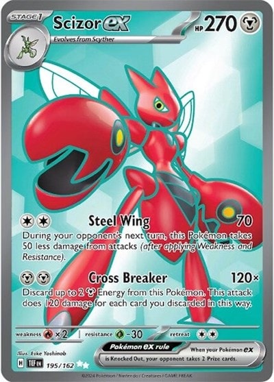 Scizor ex - 195/162 (TEF) #195/162 Ultra Rare (Holofoil Near Mint) SV05: Temporal Forces Pokemon: 2024