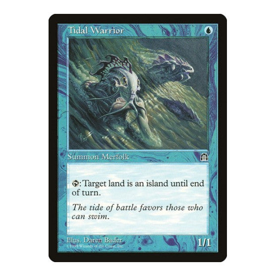 Tidal Warrior (STH) #47 Common (Moderately Played) Stronghold Magic: The Gathering: 1998