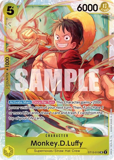 MonkeyDLuffy 015 (ST-13) #ST13-015 Secret Rare (Foil Near Mint) Ultra Deck: The Three Brothers One Piece Card Game: 2024