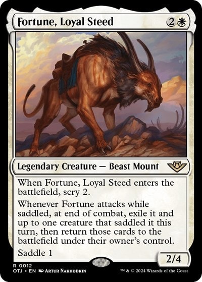 Fortune Loyal Steed (OTJ) #12 Rare (Lightly Played) Outlaws of Thunder Junction Magic: The Gathering: 2024