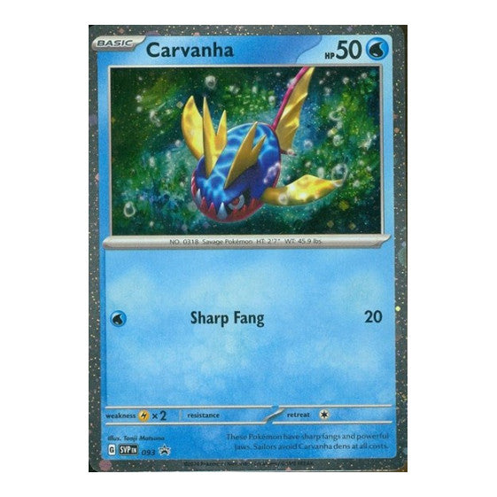 Carvanha 093 (SVP) #093 Promo (Holofoil Near Mint) SV: Scarlet & Violet Promo Cards Pokemon: 2023