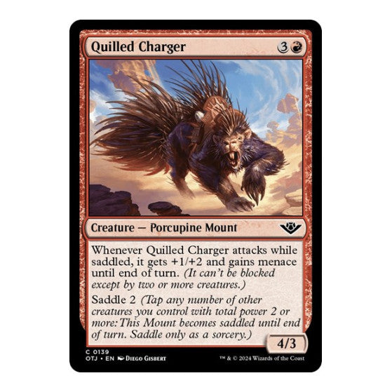 Quilled Charger (OTJ) #139 Common Outlaws of Thunder Junction Magic: The Gathering: 2024