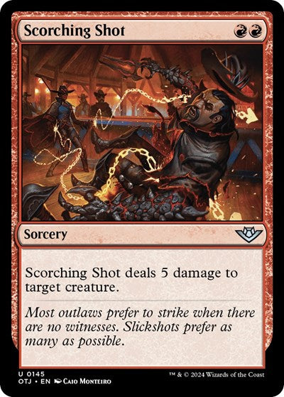 Scorching Shot (OTJ) #145 Uncommon (Lightly Played) Outlaws of Thunder Junction Magic: The Gathering: 2024