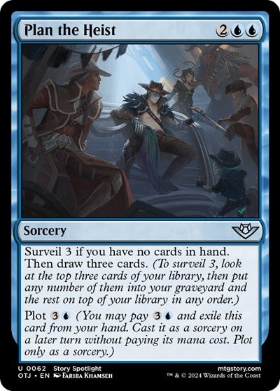 Plan the Heist (OTJ) #62 Uncommon (Lightly Played) Outlaws of Thunder Junction Magic: The Gathering: 2024