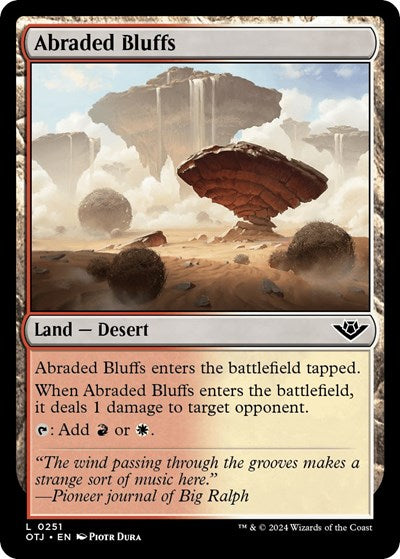 Abraded Bluffs (OTJ) #251 Land (Lightly Played) Outlaws of Thunder Junction Magic: The Gathering: 2024