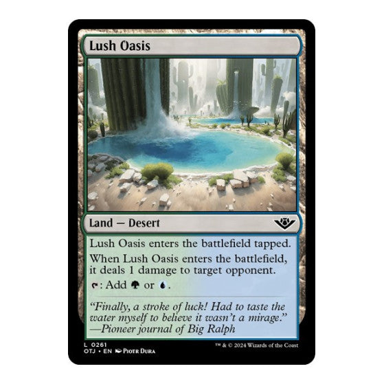 Lush Oasis (OTJ) #261 Land (Lightly Played) Outlaws of Thunder Junction Magic: The Gathering: 2024