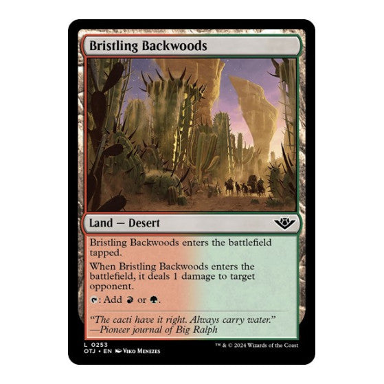 Bristling Backwoods (OTJ) #253 Land (Lightly Played) Outlaws of Thunder Junction Magic: The Gathering: 2024
