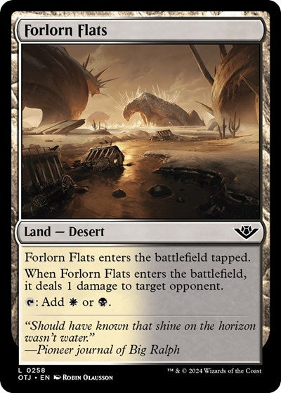 Forlorn Flats (OTJ) #258 Land Outlaws of Thunder Junction Magic: The Gathering: 2024
