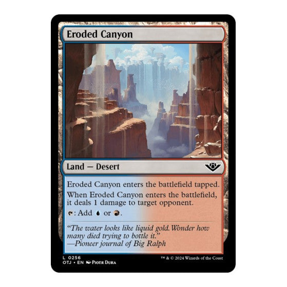 Eroded Canyon (OTJ) #256 Land (Foil Lightly Played) Outlaws of Thunder Junction Magic: The Gathering: 2024