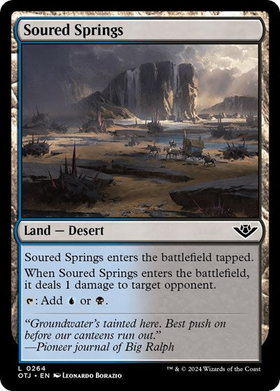 Soured Springs (OTJ) #264 Land (Foil Lightly Played) Outlaws of Thunder Junction Magic: The Gathering: 2024