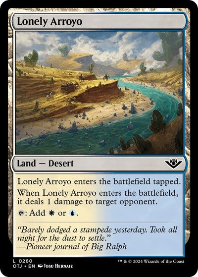 Lonely Arroyo (OTJ) #260 Land (Foil Lightly Played) Outlaws of Thunder Junction Magic: The Gathering: 2024