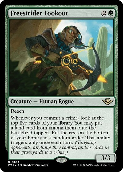 Freestrider Lookout (OTJ) #163 Rare (Lightly Played) Outlaws of Thunder Junction Magic: The Gathering: 2024