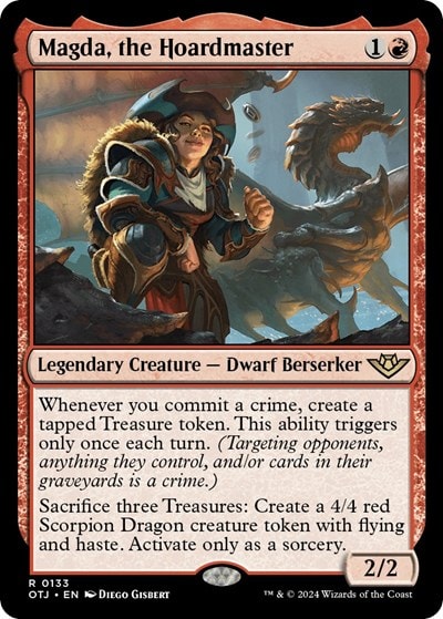 Magda the Hoardmaster (OTJ) #133 Rare (Lightly Played) Outlaws of Thunder Junction Magic: The Gathering: 2024