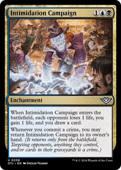 Intimidation Campaign (OTJ) #208 Uncommon (Lightly Played) Outlaws of Thunder Junction Magic: The Gathering: 2024