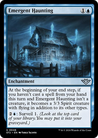 Emergent Haunting (OTJ) #46 Uncommon (Lightly Played) Outlaws of Thunder Junction Magic: The Gathering: 2024