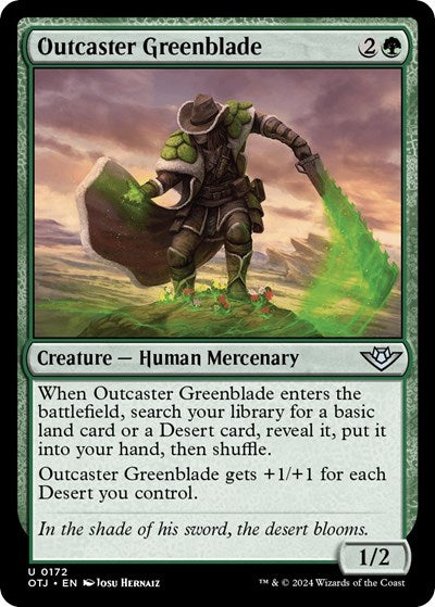 Outcaster Greenblade (OTJ) #172 Uncommon (Lightly Played) Outlaws of Thunder Junction Magic: The Gathering: 2024