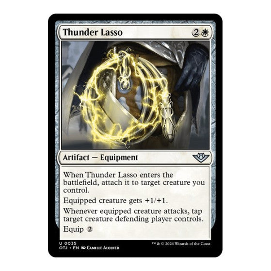 Thunder Lasso (OTJ) #35 Uncommon (Lightly Played) Outlaws of Thunder Junction Magic: The Gathering: 2024