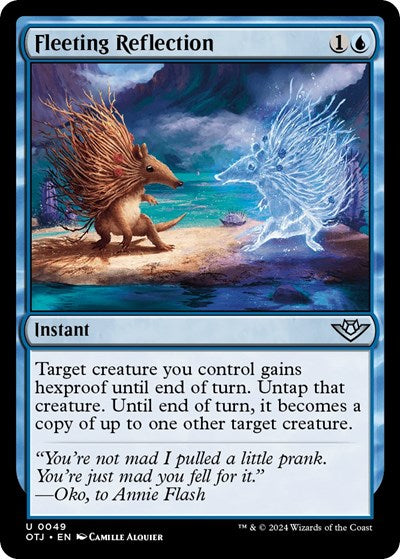 Fleeting Reflection (OTJ) #49 Uncommon (Lightly Played) Outlaws of Thunder Junction Magic: The Gathering: 2024