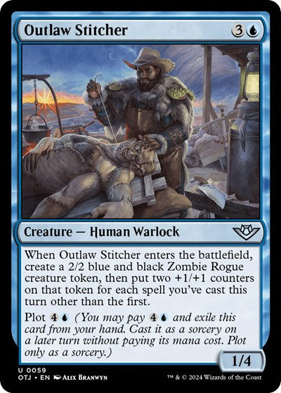 Outlaw Stitcher (OTJ) #59 Uncommon (Lightly Played) Outlaws of Thunder Junction Magic: The Gathering: 2024