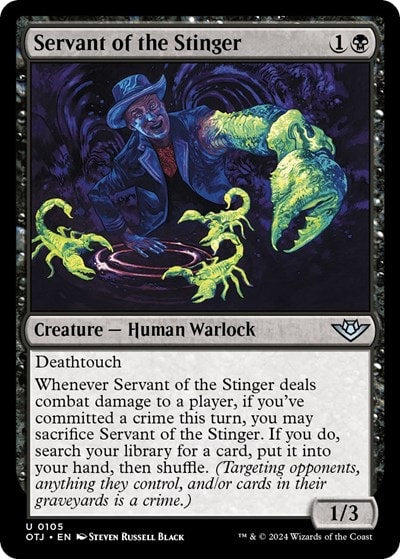 Servant of the Stinger (OTJ) #105 Uncommon (Lightly Played) Outlaws of Thunder Junction Magic: The Gathering: 2024