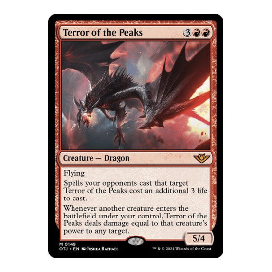 Terror of the Peaks (OTJ) #149 Mythic Rare (Near Mint) Outlaws of Thunder Junction Magic: The Gathering: 2024