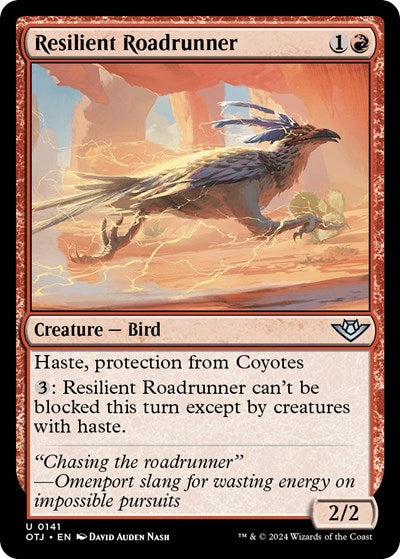 Resilient Roadrunner (OTJ) #141 Uncommon (Lightly Played) Outlaws of Thunder Junction Magic: The Gathering: 2024