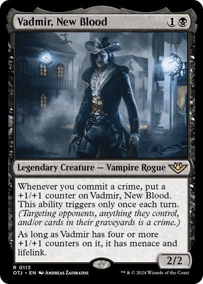 Vadmir New Blood (OTJ) #113 Rare (Lightly Played) Outlaws of Thunder Junction Magic: 2024