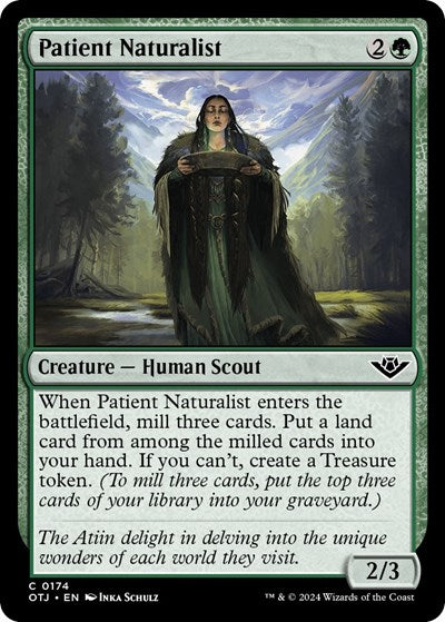 Patient Naturalist (OTJ) #174 Common (Lightly Played) Outlaws of Thunder Junction Magic: 2024