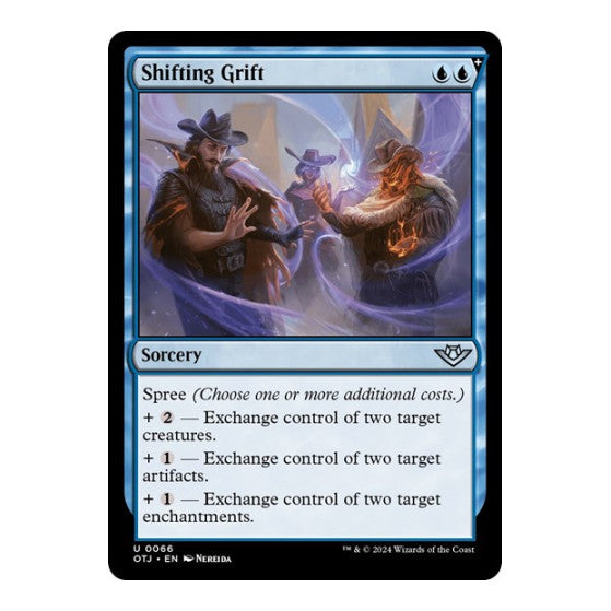Shifting Grift (OTJ) #66 Uncommon Outlaws of Thunder Junction Magic: The Gathering: 2024