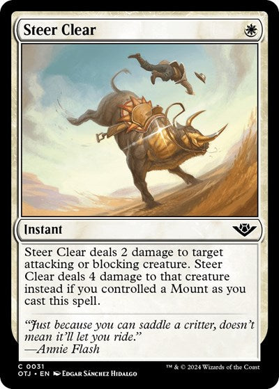 Steer Clear (OTJ) #31 Common (Lightly Played) Outlaws of Thunder Junction Magic: 2024