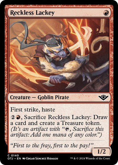 Reckless Lackey (OTJ) #140 Common (Lightly Played) Outlaws of Thunder Junction Magic: The Gathering: 2024