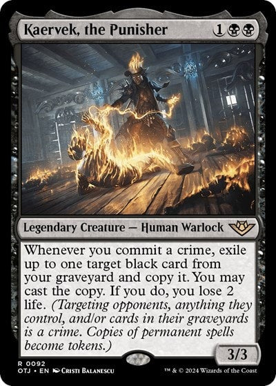 Kaervek the Punisher (OTJ) #92 Rare Outlaws of Thunder Junction Magic: The Gathering: 2024
