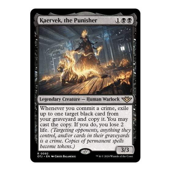 Kaervek the Punisher (OTJ) #92 Rare Outlaws of Thunder Junction Magic: The Gathering: 2024