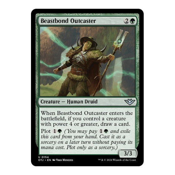 Beastbond Outcaster (OTJ) #154 Uncommon (Lightly Played) Outlaws of Thunder Junction Magic: The Gathering: 2024