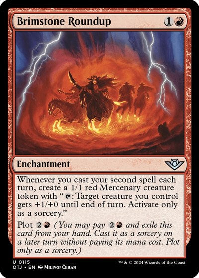 Brimstone Roundup (OTJ) #115 Uncommon (Lightly Played) Outlaws of Thunder Junction Magic: The Gathering: 2024