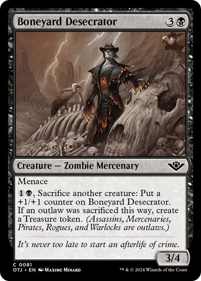 Boneyard Desecrator (OTJ) #81 Common (Lightly Played) Outlaws of Thunder Junction Magic: The Gathering: 2024
