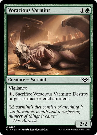 Voracious Varmint (OTJ) #188 Common (Lightly Played) Outlaws of Thunder Junction Magic: The Gathering: 2024