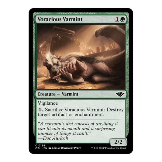 Voracious Varmint (OTJ) #188 Common (Lightly Played) Outlaws of Thunder Junction Magic: The Gathering: 2024